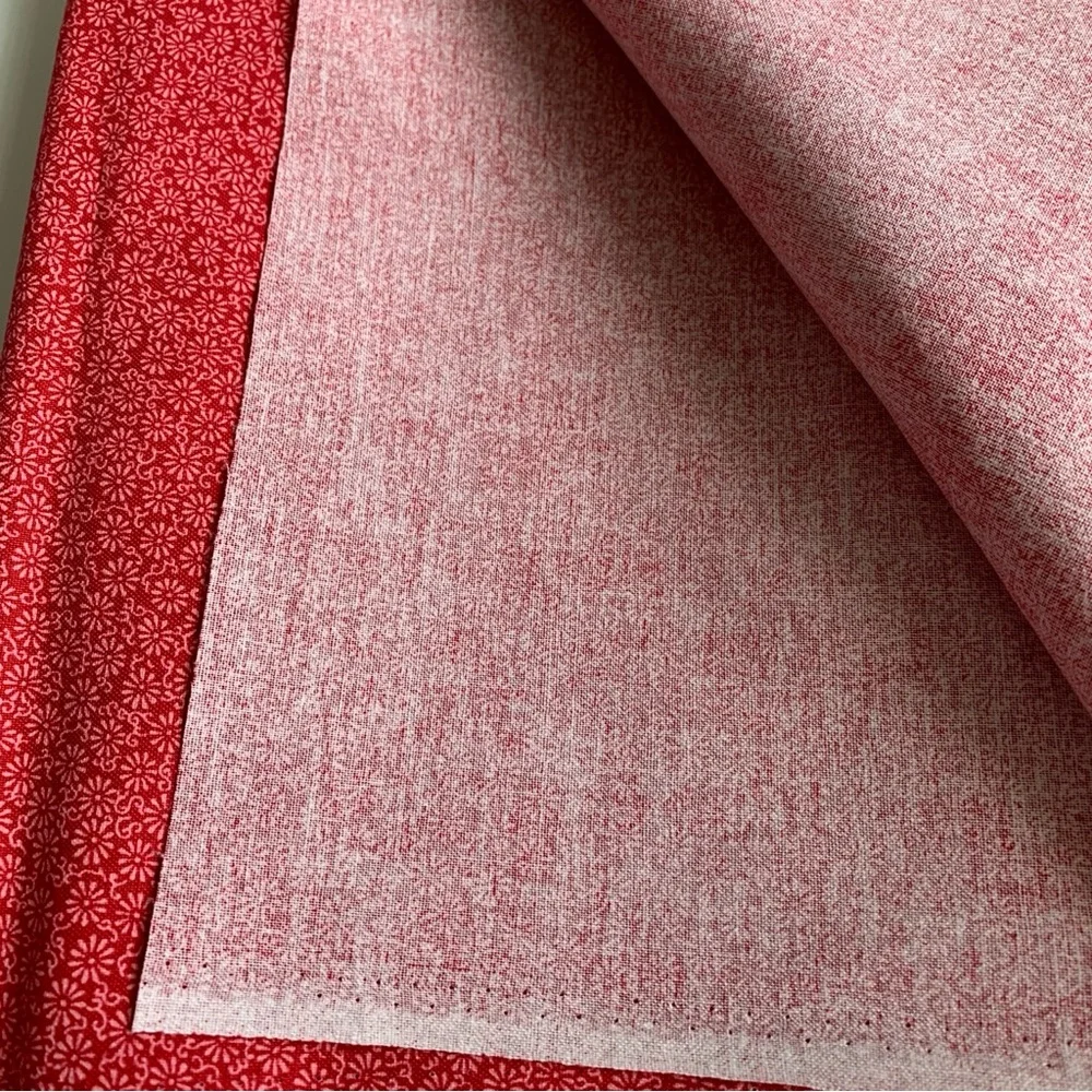 Red Ditsy Floral Patterned Fabric 1+ Yard Pearl River Collection Pattern 3860